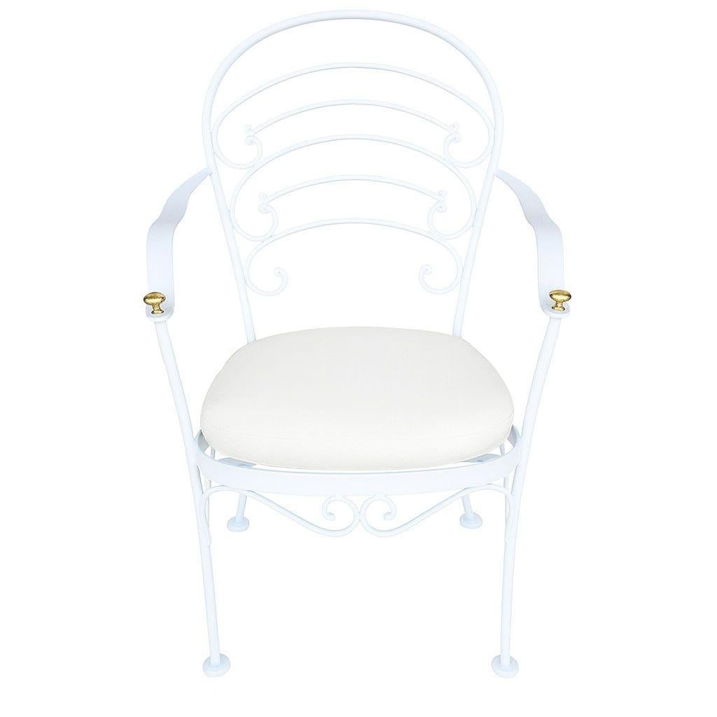 Woodard "Ribcage" Patio/Outdoor Lounge Chair w/ Brass Accent, Set of Two - 10