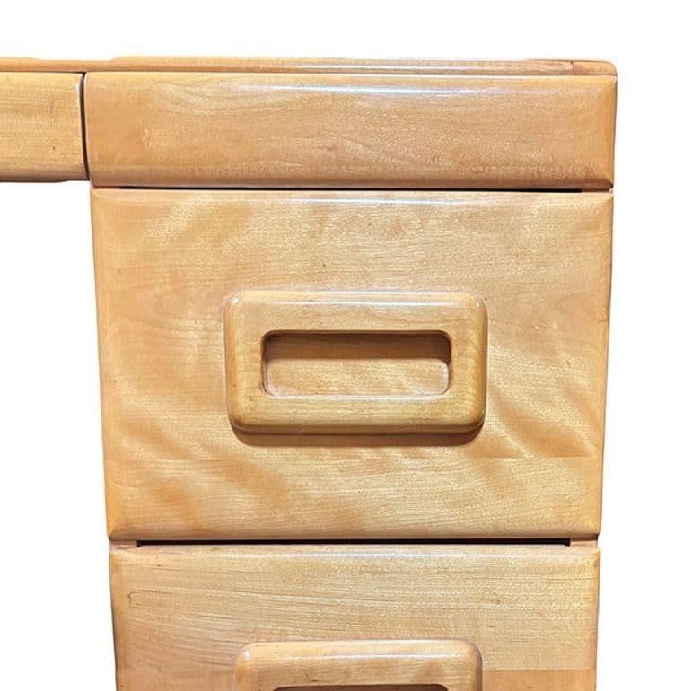 MCM Blond Maple Vanity/ Dressing Table w/ Bench by Russel Wright for Con - 15