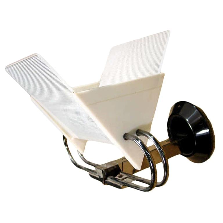 Arteluce "Triana" Italian Wall Lamp or Sconce: Title: Arteluce "Triana" Italian Wall Lamp or Sconce Description: This lamp is a fine example of Arteluce's ”Triana” wall lamp featuring two sets of interchangeable Murano glass. One set