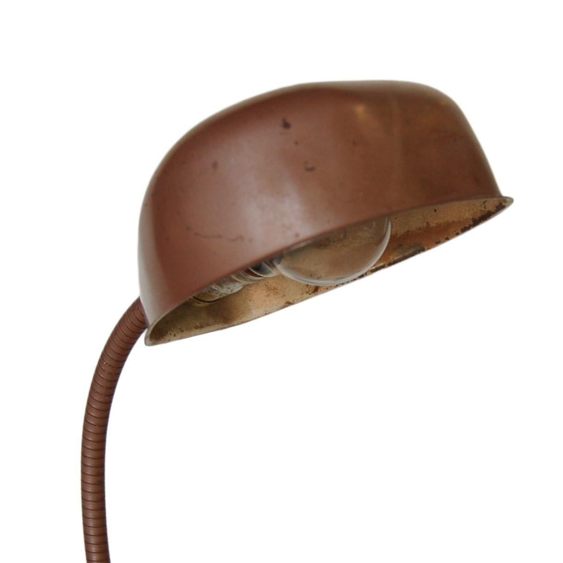 Art Deco Style Copper Gooseneck Desk Lamp with Pen Holder - 4