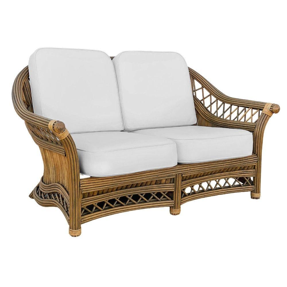 Art Deco "President" Stick Reed Rattan Fan Back Living Room Furniture Set - 11