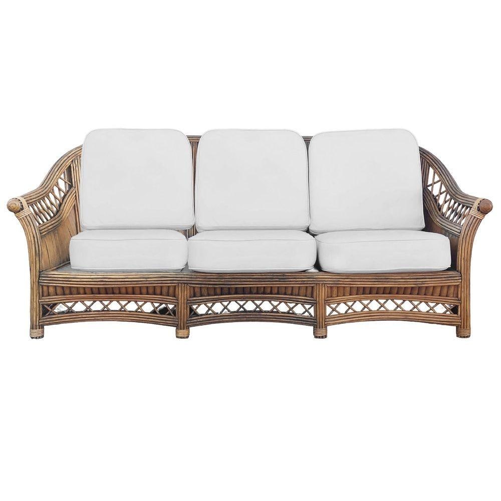 Art Deco "President" Stick Reed Rattan Fan Back Living Room Furniture Set - 9