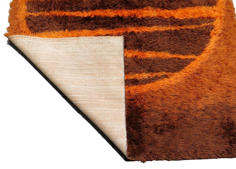 Supernova Shag Rug with Abstract Design, circa 1970 - 18