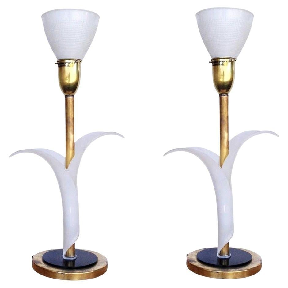 Pair of Sculptural Acrylic Table Lamps by Rembrandt - 7