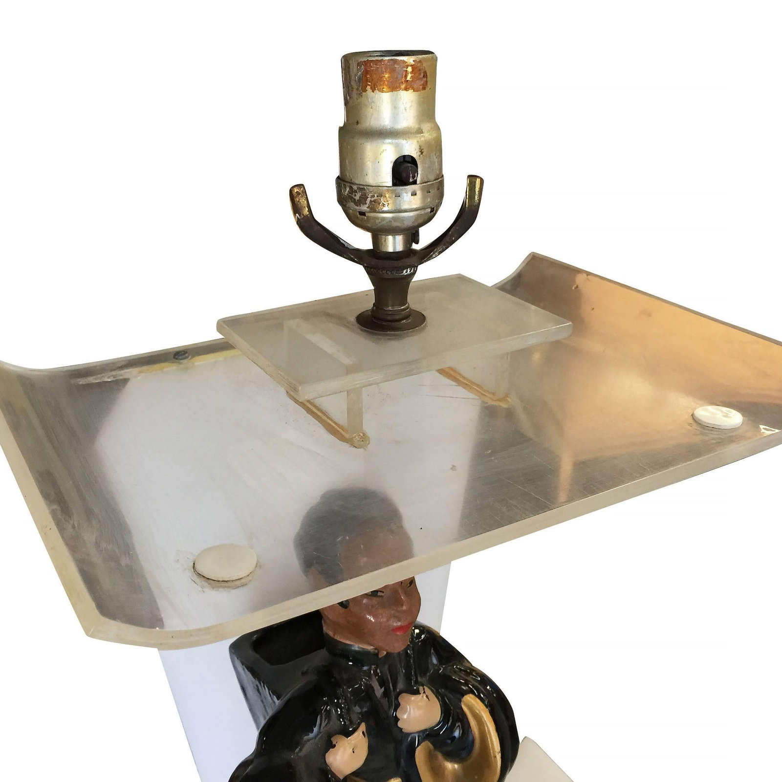 Midcentury Asian Inspired Lucite Sculptural Lamp by Moss - 12