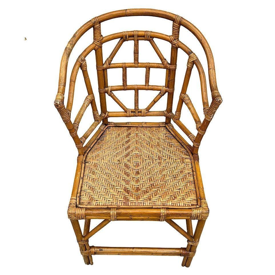Brighton Pavilion Style Rattan Dining Armchairs - 3