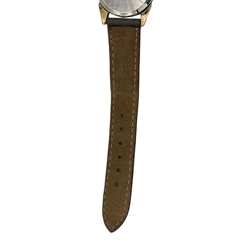 1970s 10k Geneva Sunburst Automatic Swiss Watch w/ Calfskin Band - 5