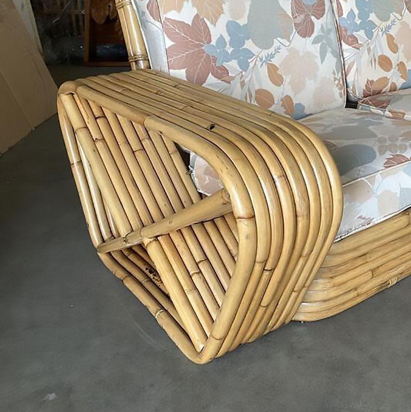 Restored Eight-Strand Square Pretzel Arm 3-Seat Section Sofa - 4