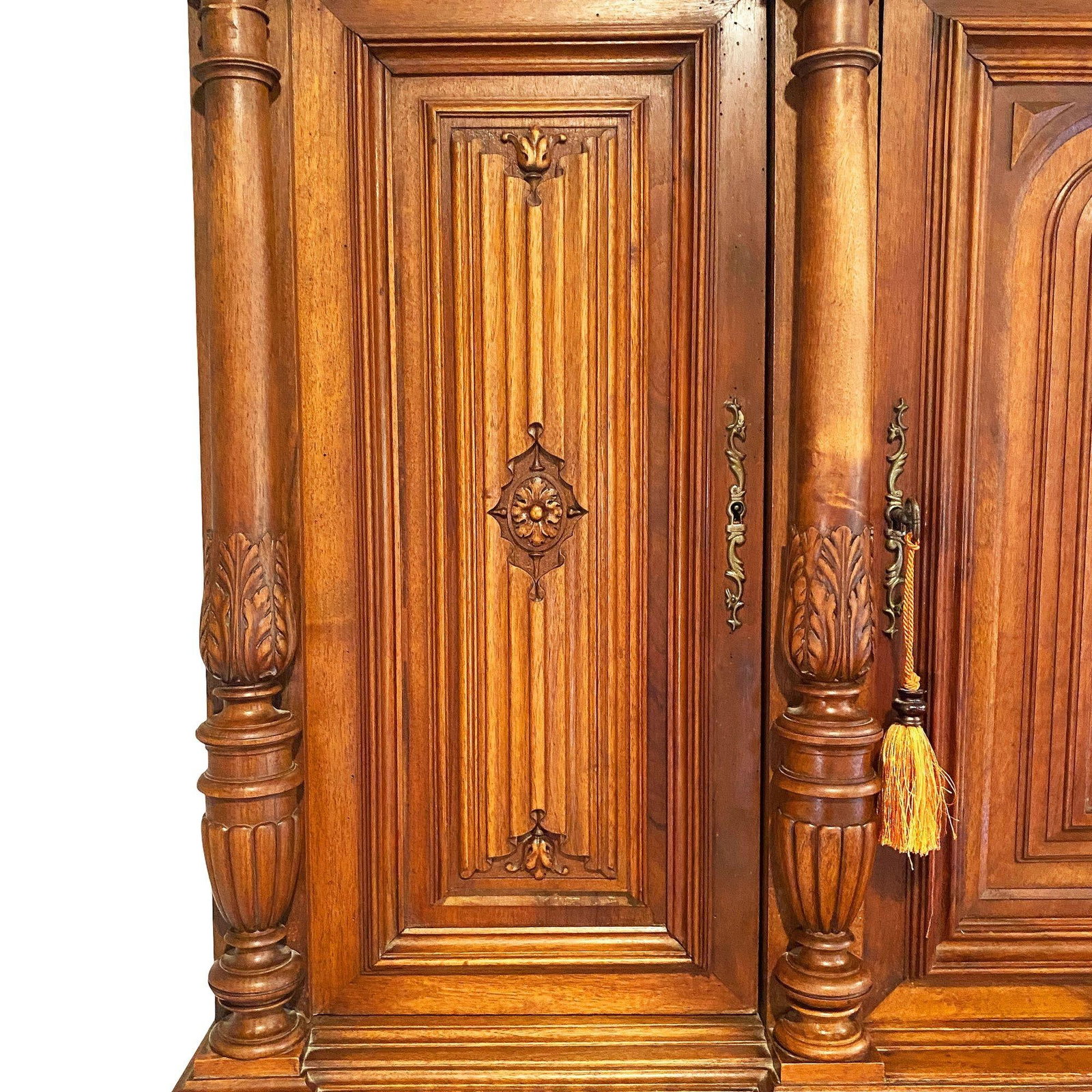 19th Century French Henry II Renaissance Carved Walnut Buffet Sideboard Cabinet - 13