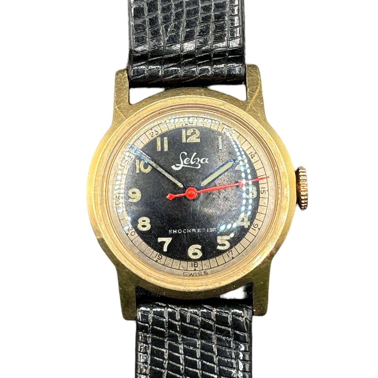 Selza Automatic WWII Military Aviation Pilot Cold Capped 14K Gold Watch - 12