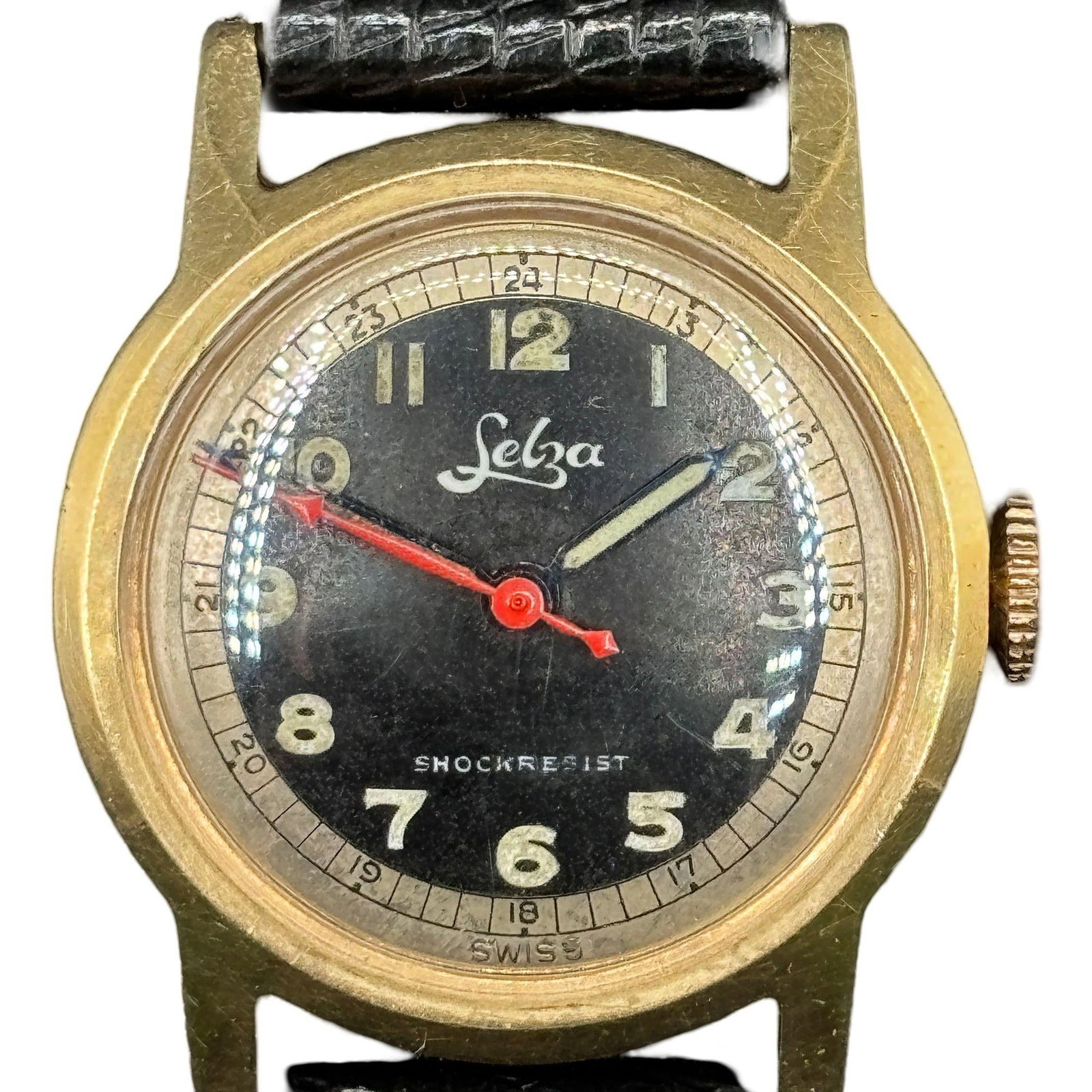 Selza Automatic WWII Military Aviation Pilot Cold Capped 14K Gold Watch - 13