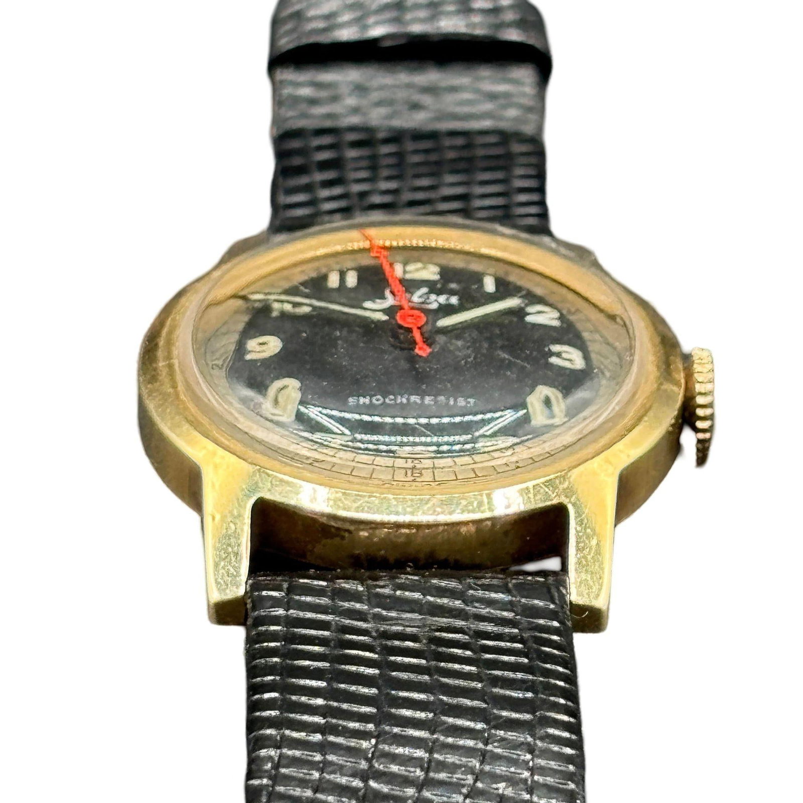 Selza Automatic WWII Military Aviation Pilot Cold Capped 14K Gold Watch - 14