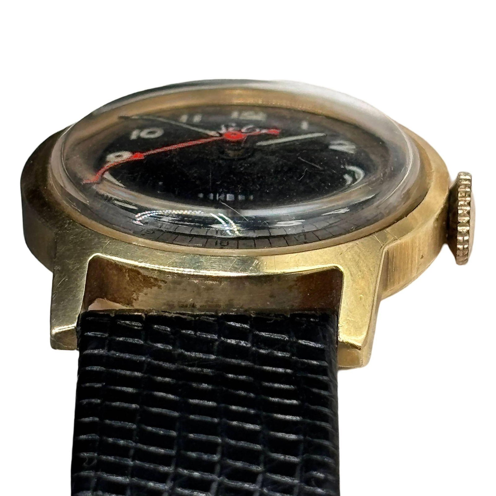 Selza Automatic WWII Military Aviation Pilot Cold Capped 14K Gold Watch - 18