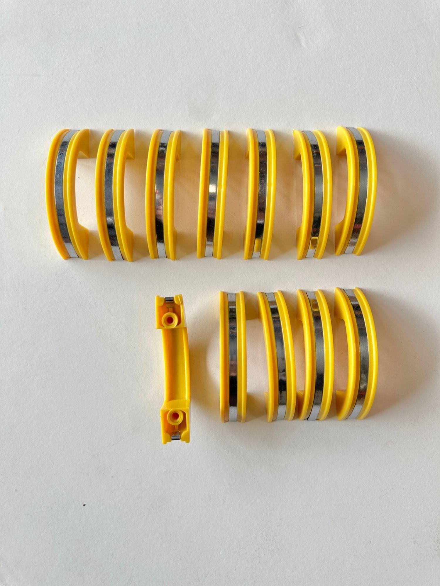 Yellow Phonic Resin Drawer/Door Pull with Aluminum Accent, Set of 23 - 10