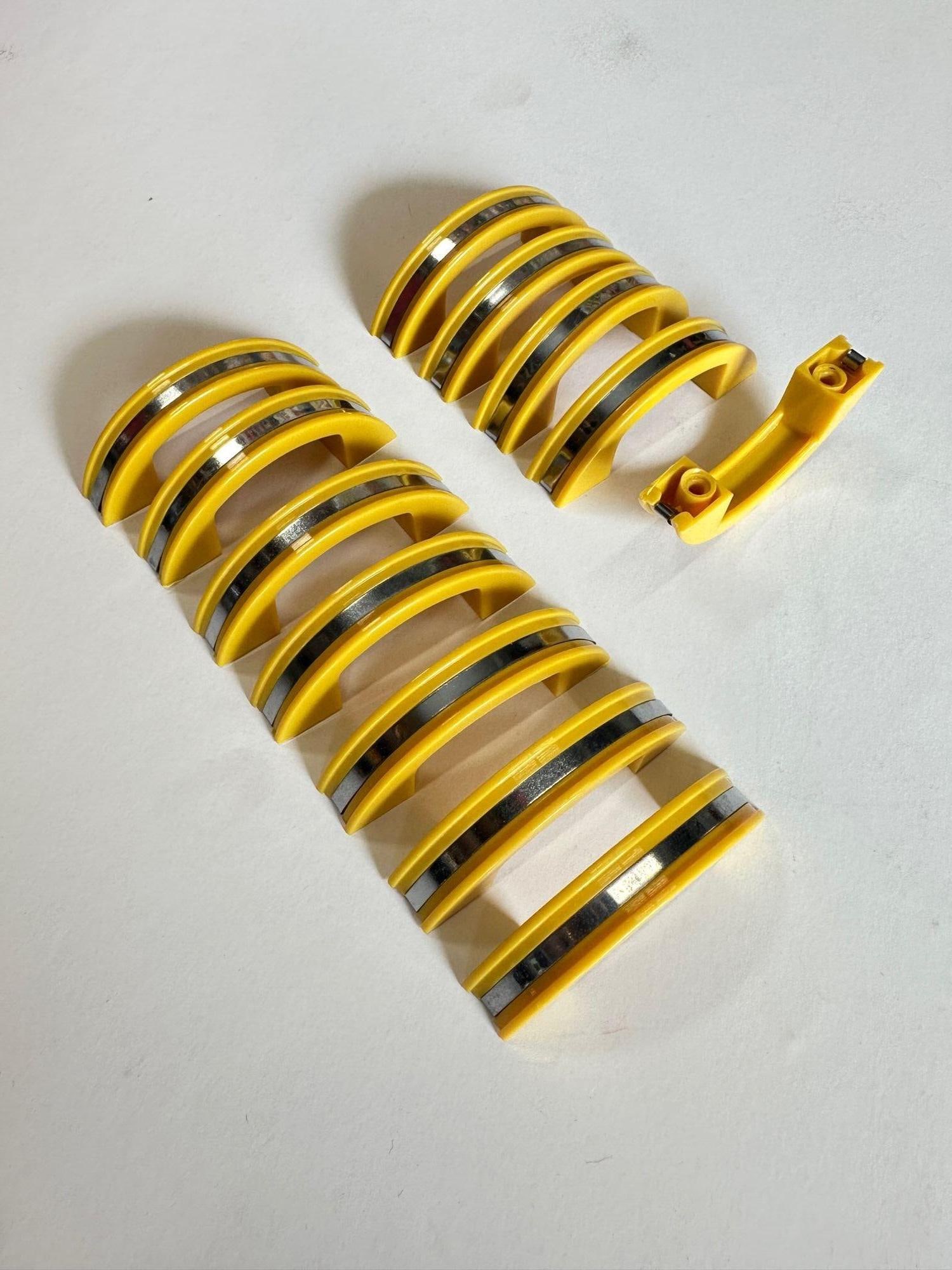 Yellow Phonic Resin Drawer/Door Pull with Aluminum Accent, Set of 23 - 15