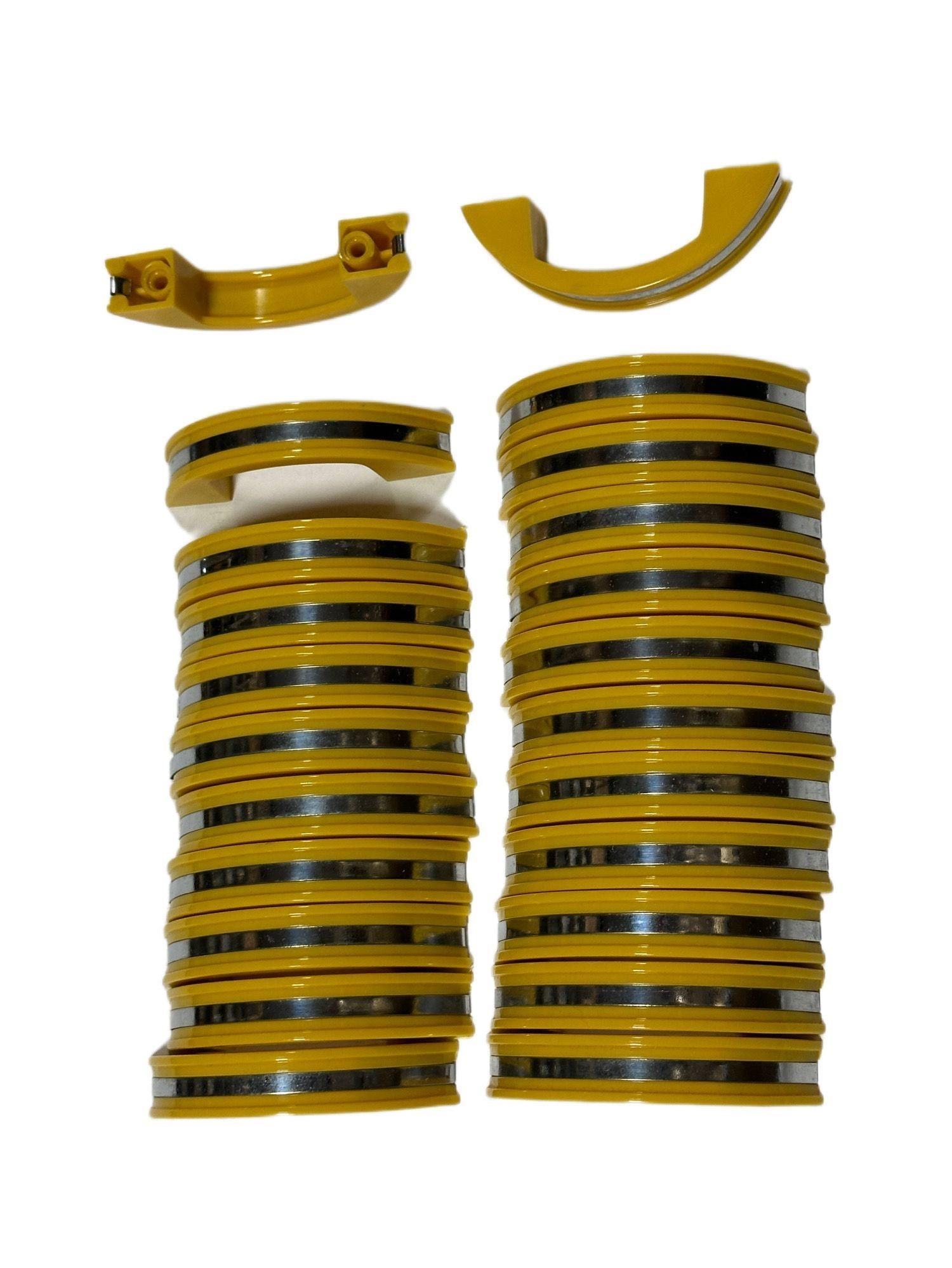 Yellow Phonic Resin Drawer/Door Pull with Aluminum Accent, Set of 23 - 4