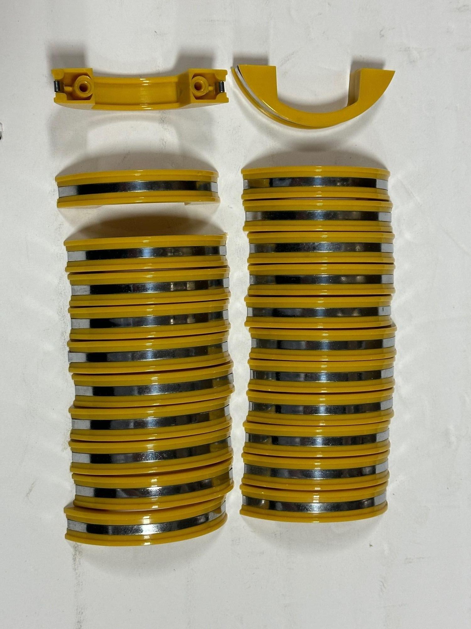 Yellow Phonic Resin Drawer/Door Pull with Aluminum Accent, Set of 23 - 6