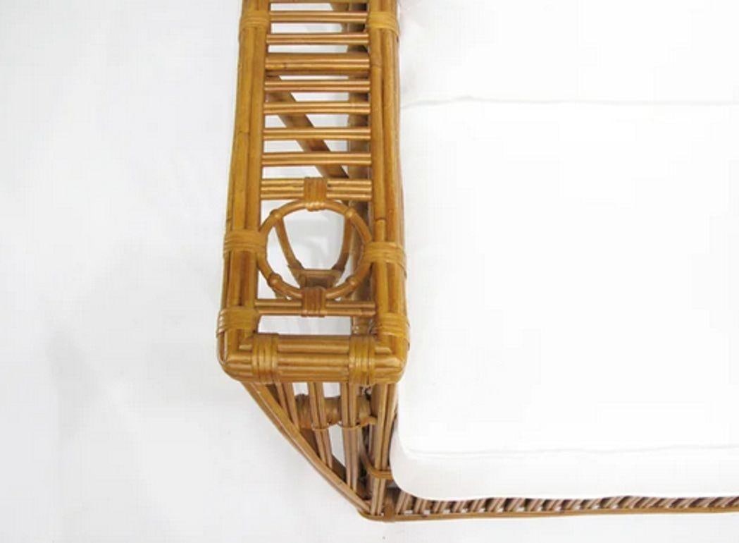 Presidents Art Deco Stick Reed Rattan Nantucket Lounge Armchair - 15
