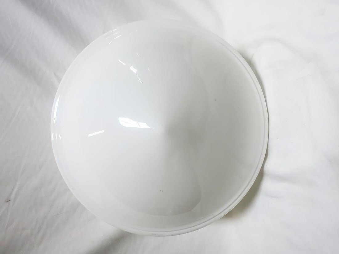 Extra Large Schoolhouse Banded Cone Shape Ceiling Mixed Glass Globe Pendant - 6