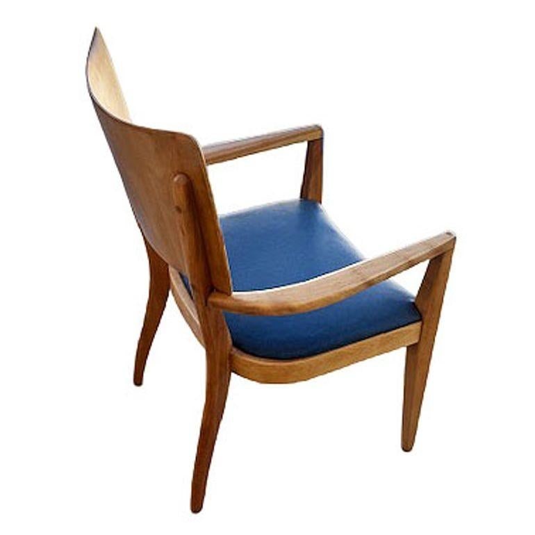 Restored Mid-century "Stingray" Birch Armchair Dining Chair by Heywood Wakefield - 4