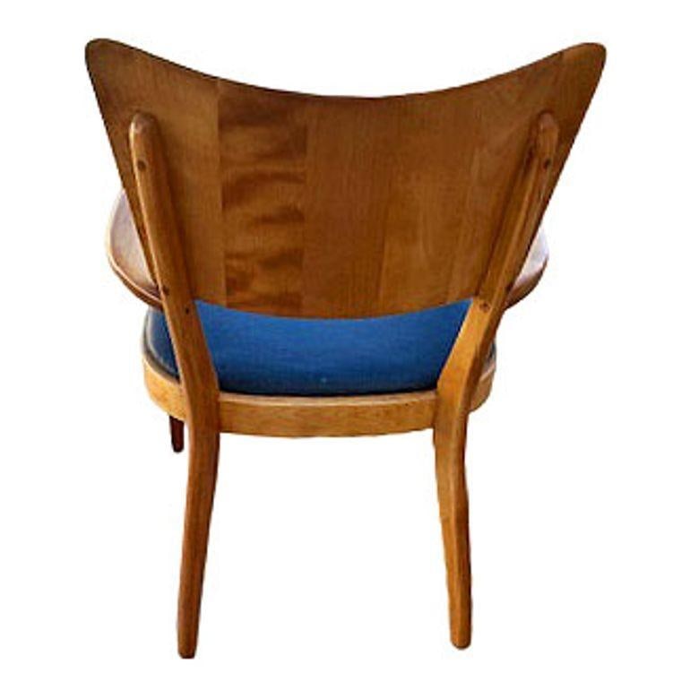 Restored Mid-century "Stingray" Birch Armchair Dining Chair by Heywood Wakefield - 5