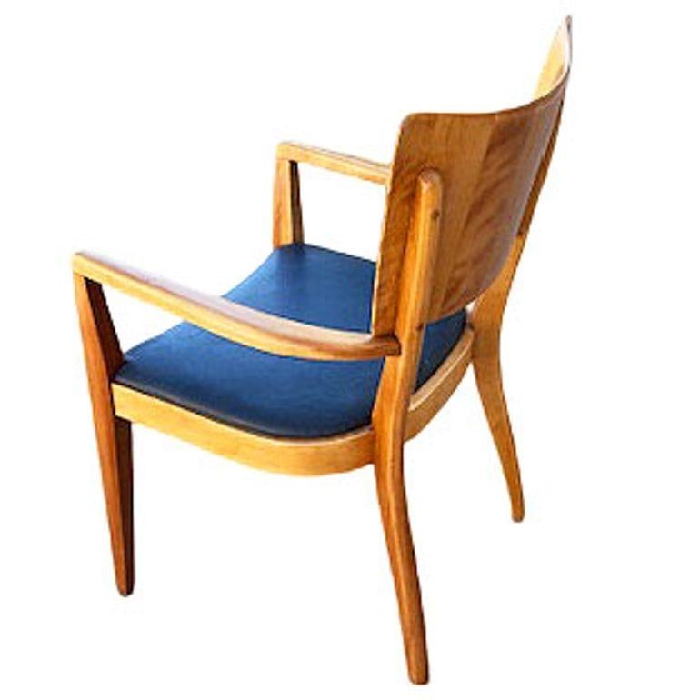 Restored Mid-century "Stingray" Birch Armchair Dining Chair by Heywood Wakefield - 6