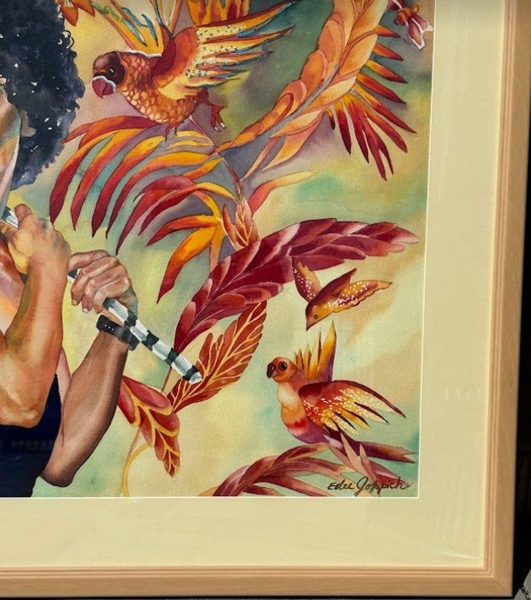 Original Watercolor on Paper Portrait Painting by Edee Joppich - 18