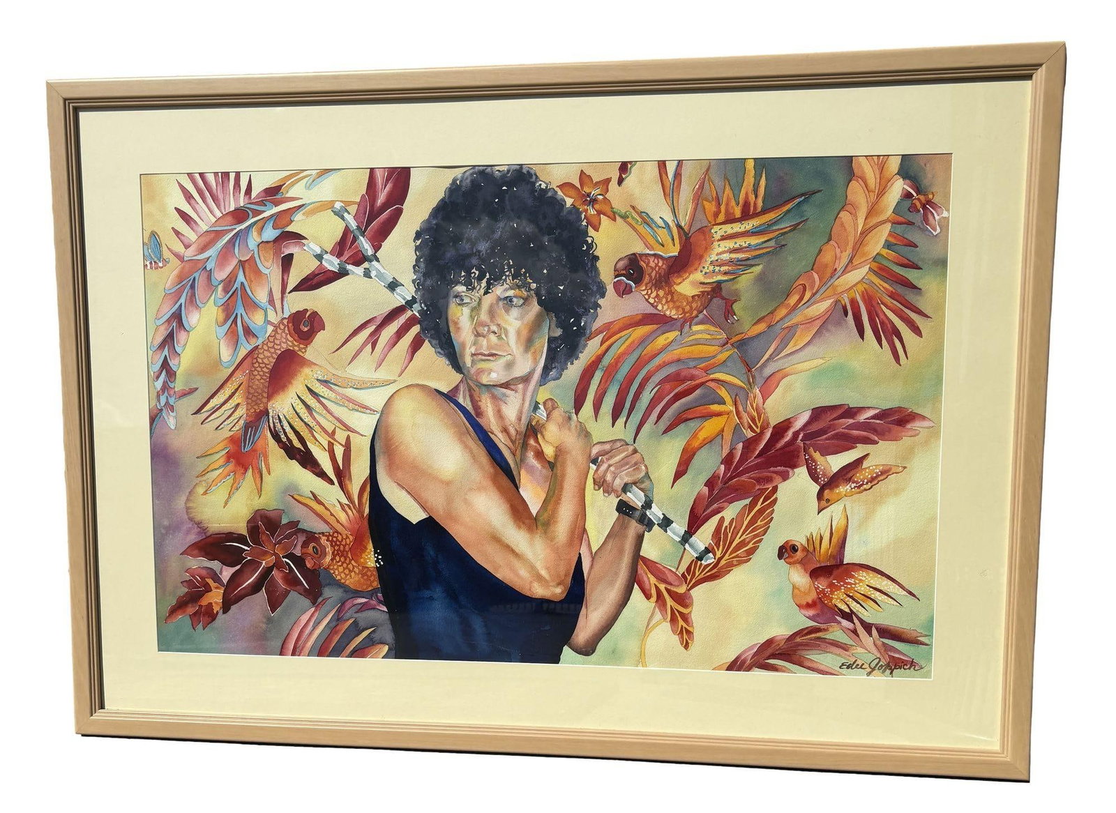 Original Watercolor on Paper Portrait Painting by Edee Joppich - 8