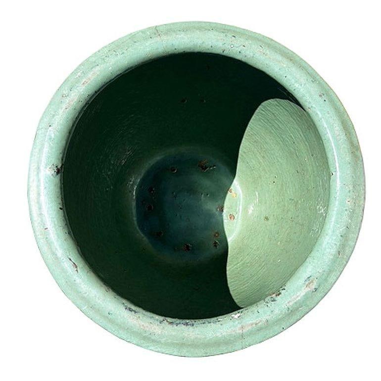 Antique Century Chinese Egg Art Pottery Holder Bird & Dragon Jardinière Planter - 11