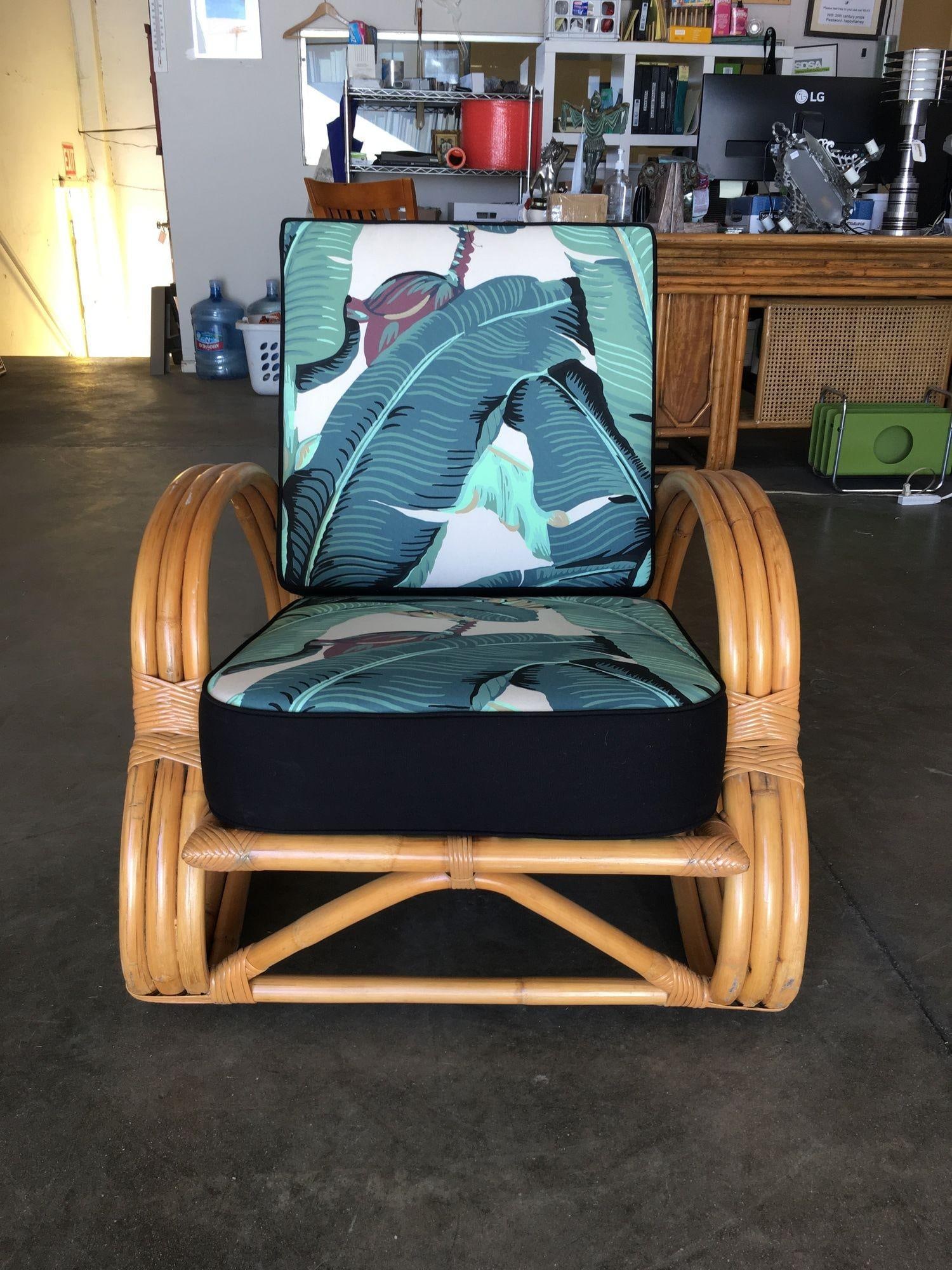 Ficks Reed Restored Three-Strand "S-Arm" Rattan Sofa & Lounge Living Room Set - 2