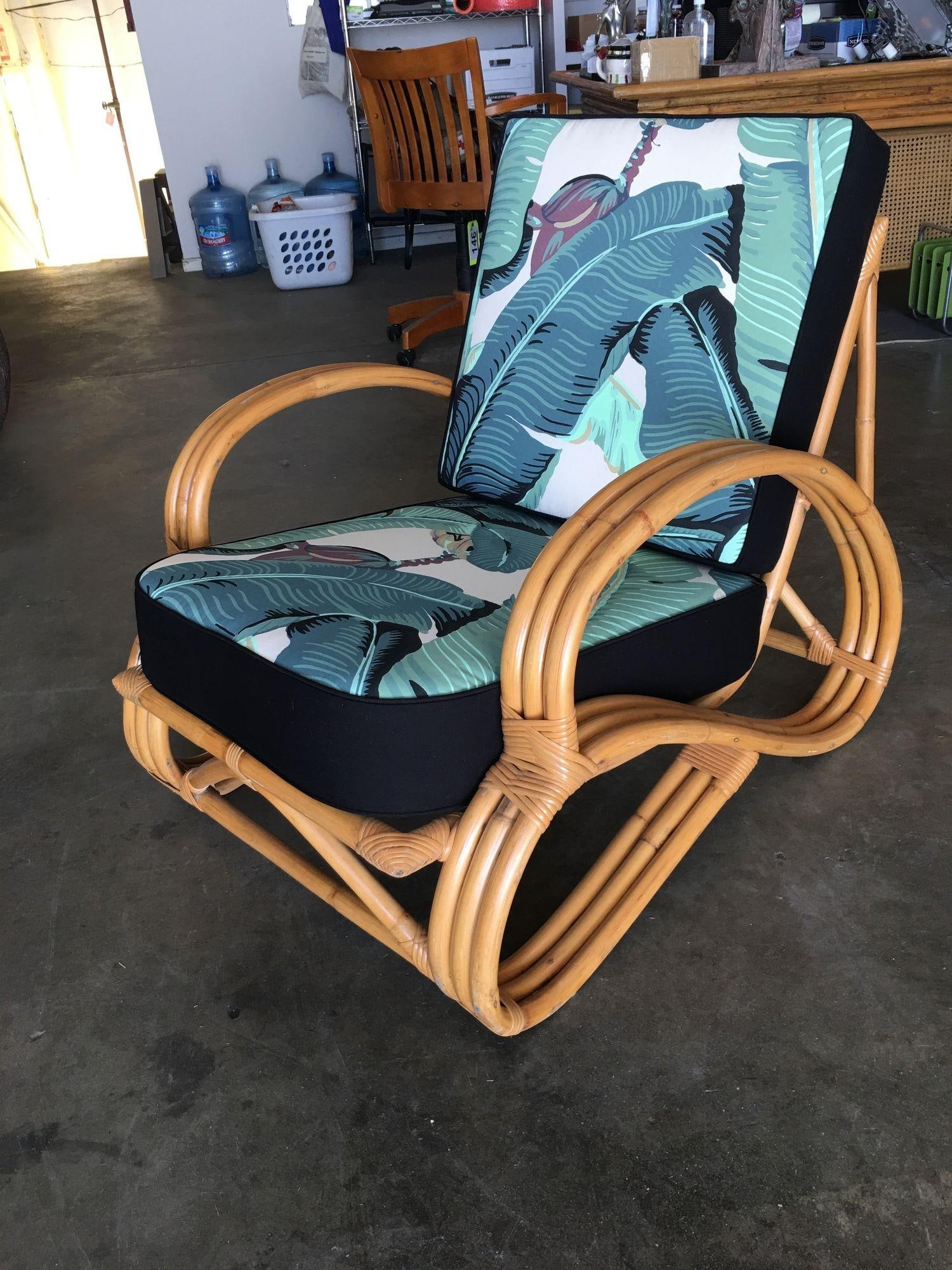 Ficks Reed Restored Three-Strand "S-Arm" Rattan Sofa & Lounge Living Room Set - 3