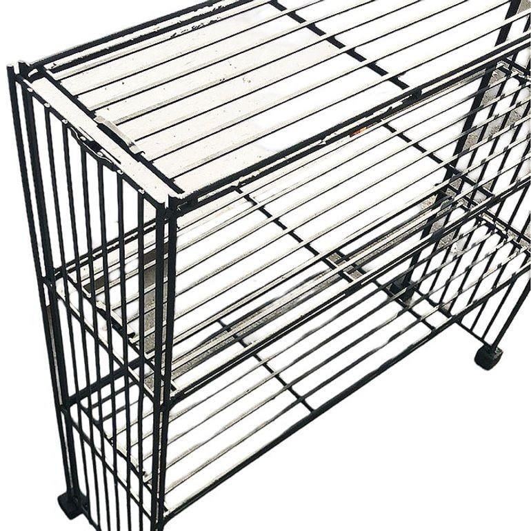 Mid-Century 3-Tier Iron Wire Art Display Shelf Bookshelf - 11