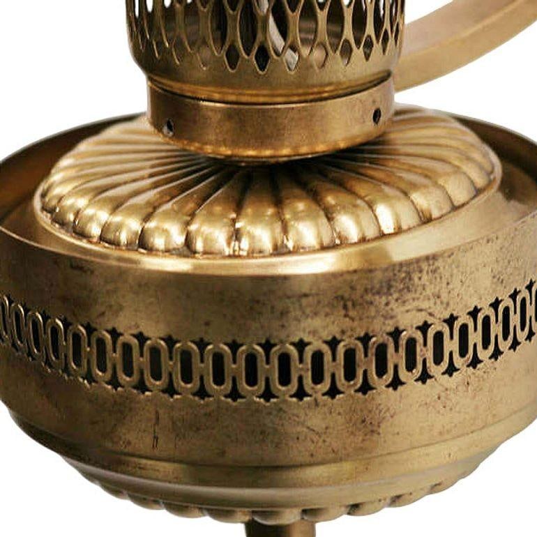 Victorian Brass Electric Converted Oil Lamp Wall Sconce, 5 Available - 6