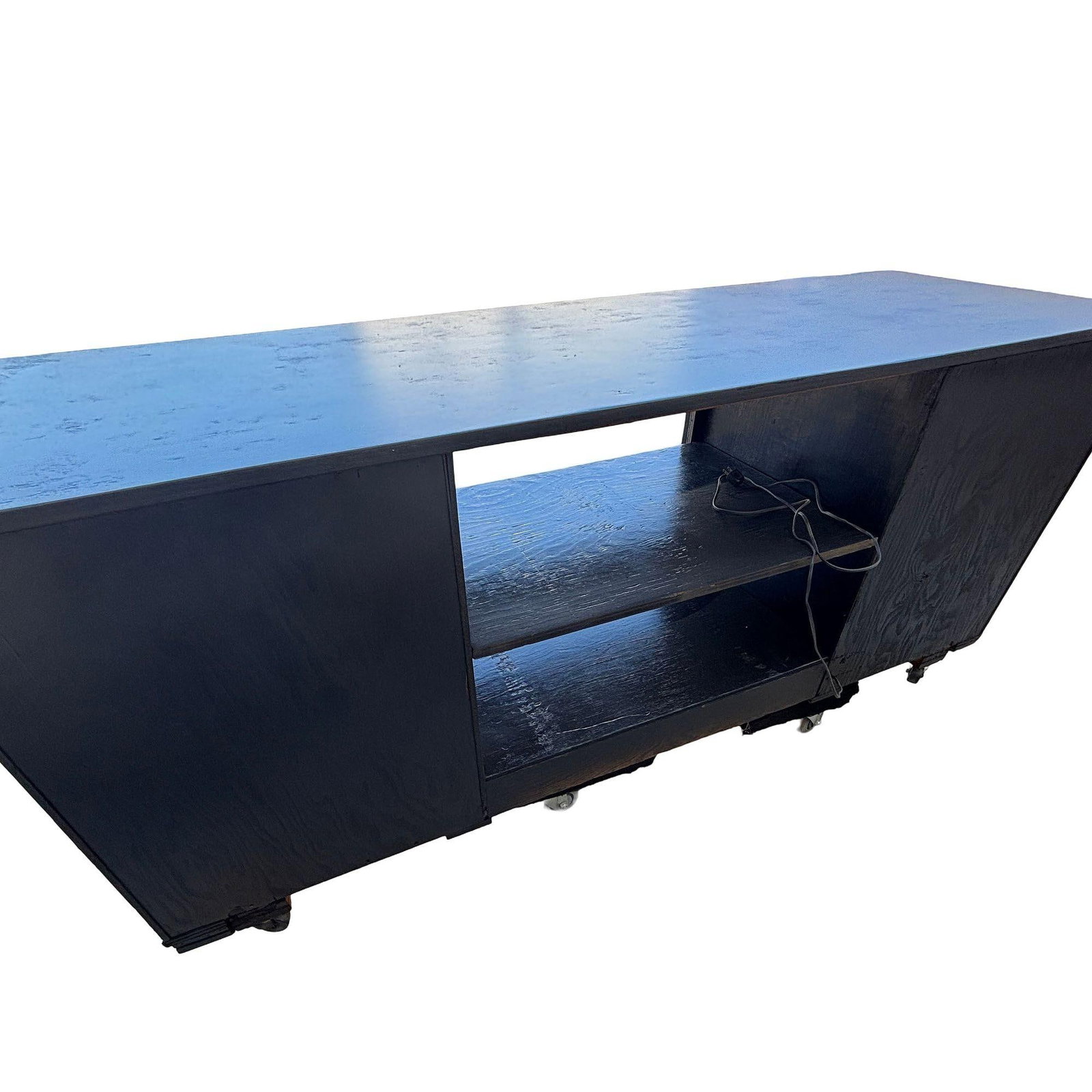 Mid-century James Mont Style Carved Media Credenza Stereo Cabinet - 18