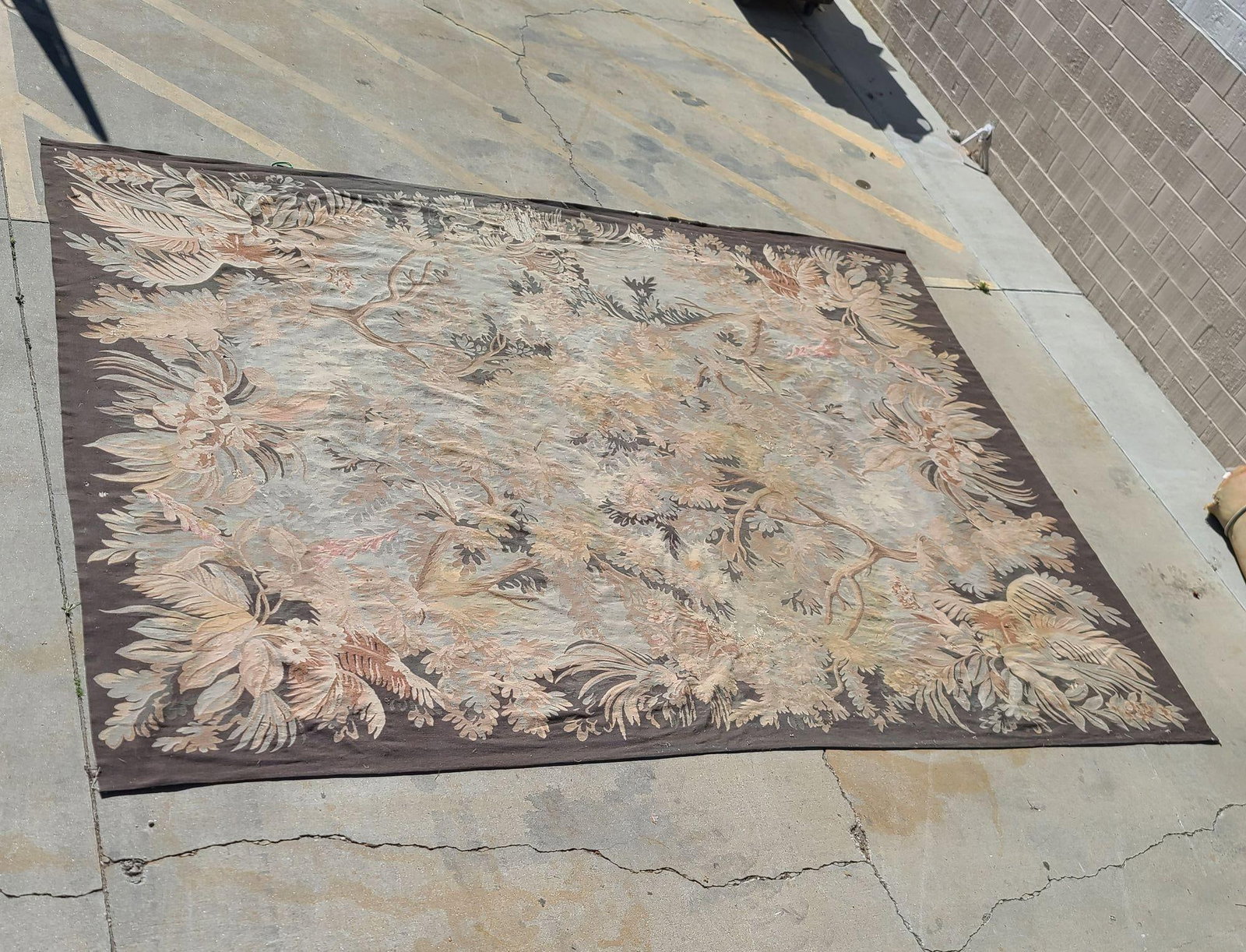 14' Foot Trans Atlantic Wool Tropical Palm Theme Area Rug - 15