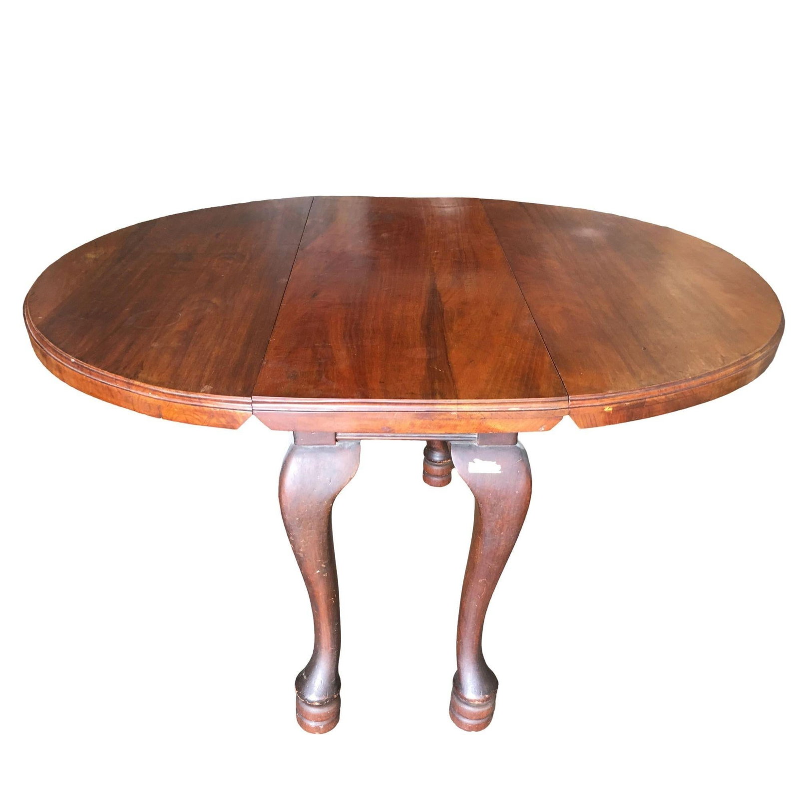 Antique Drop Leaf French Country Mahogany Table - 4