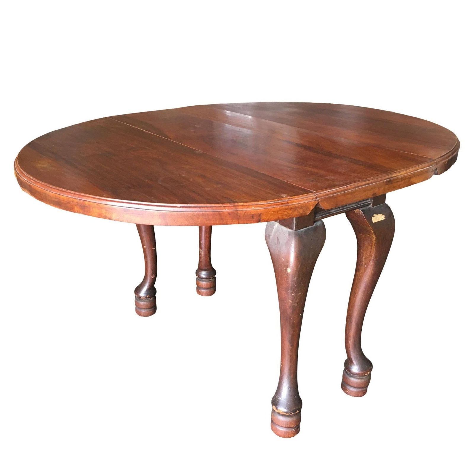 Antique Drop Leaf French Country Mahogany Table - 9