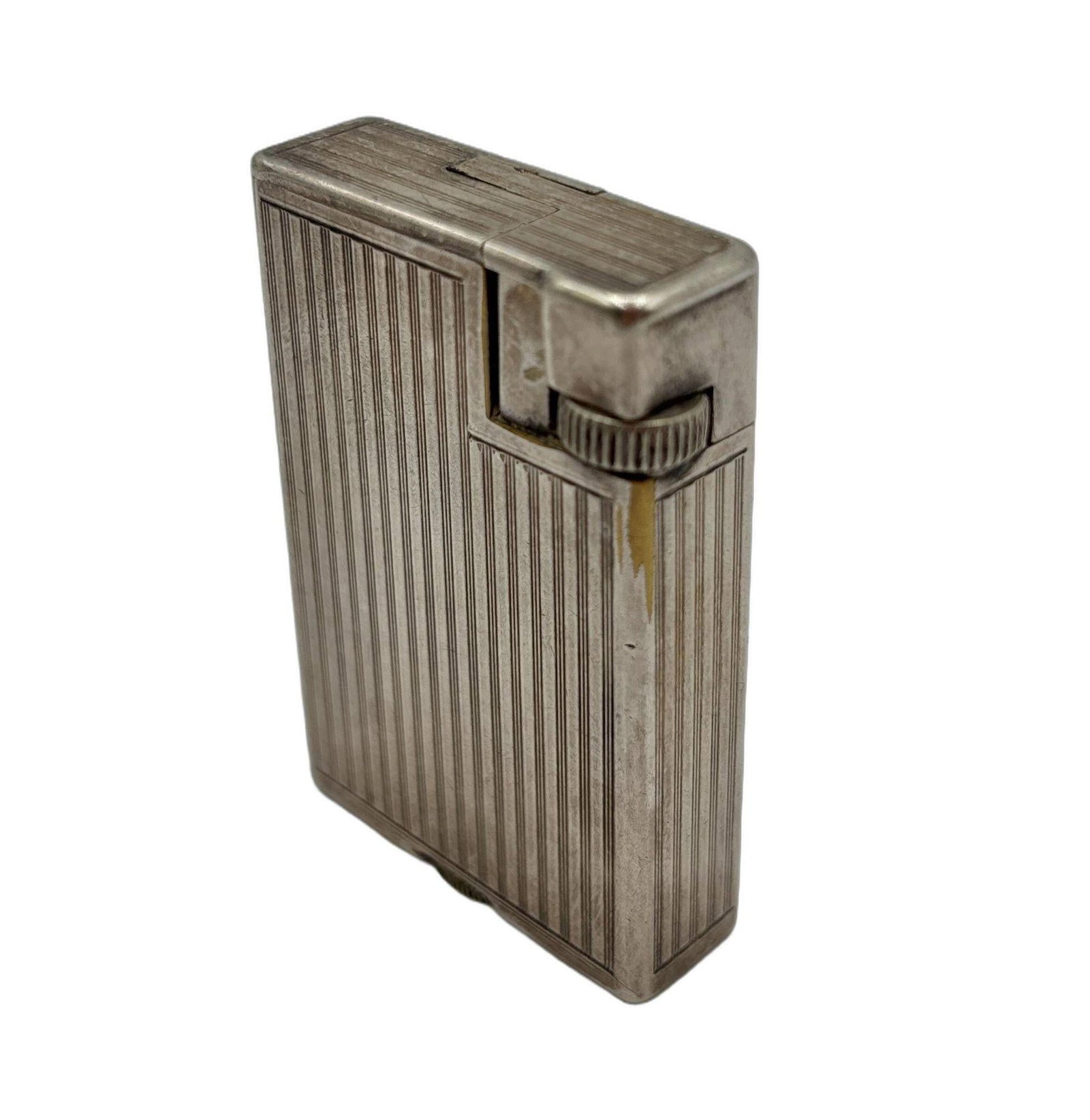 Swiss Art Deco Silver Plated " Handy" Pocket Lift Arm Lighter by Dunhill - 19