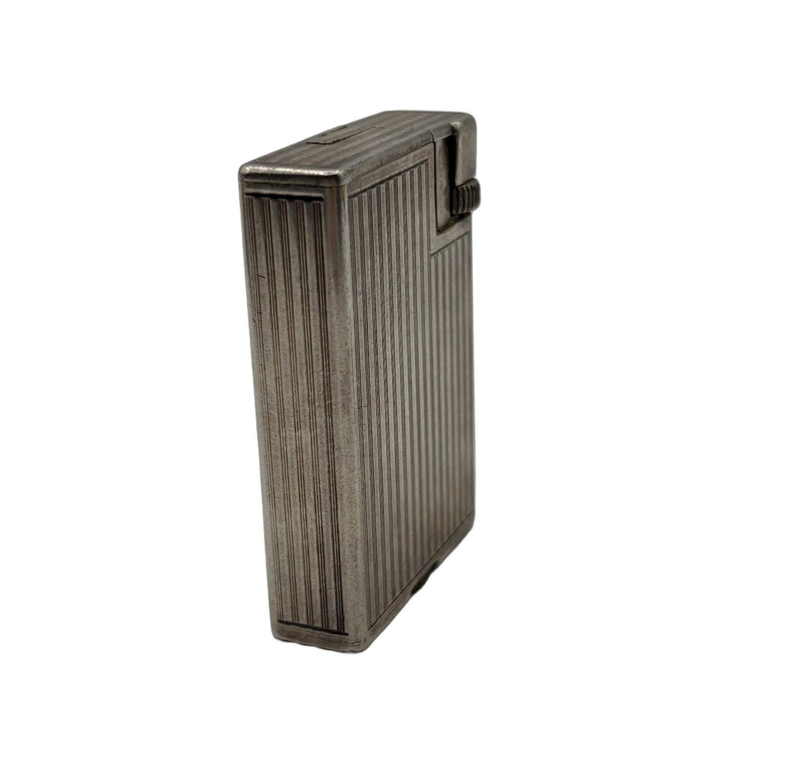 Swiss Art Deco Silver Plated " Handy" Pocket Lift Arm Lighter by Dunhill - 4