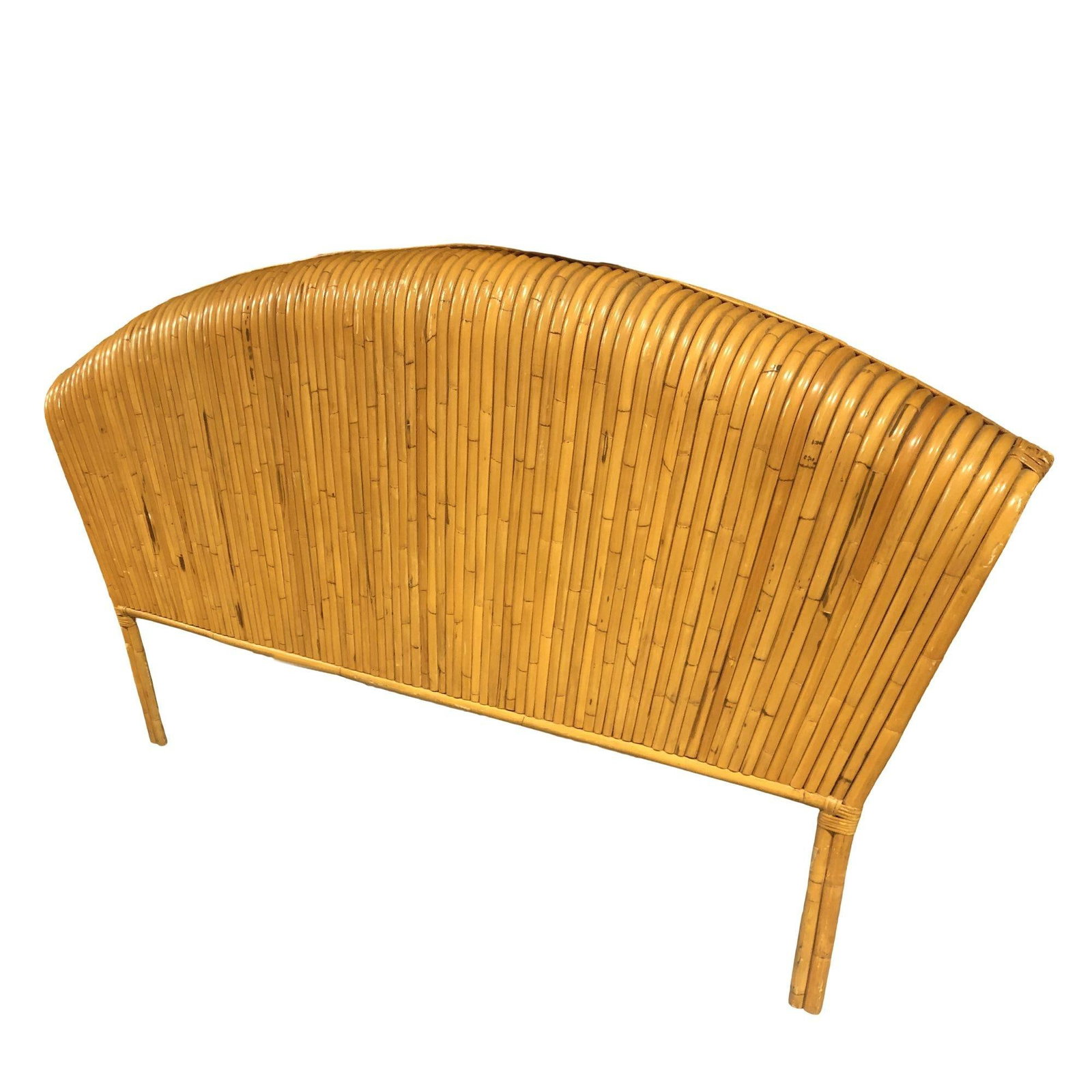 Restored Rattan Paul Frankl Fanback King Size Headboard - 3