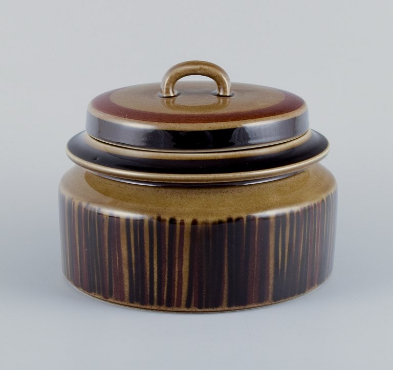 Gunvor Olin-Grönqvist for Arabia, a "Cosmos" covered tureen. Stoneware in a retro style with (1 of 6)