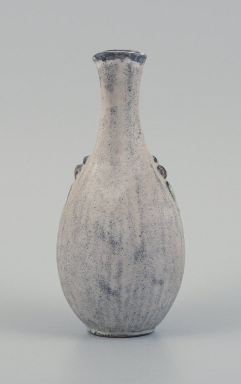 Svend Hammershøi (1873-1948) for Kähler. Vase in glazed stoneware. Beautiful grey-black (1 of 6)