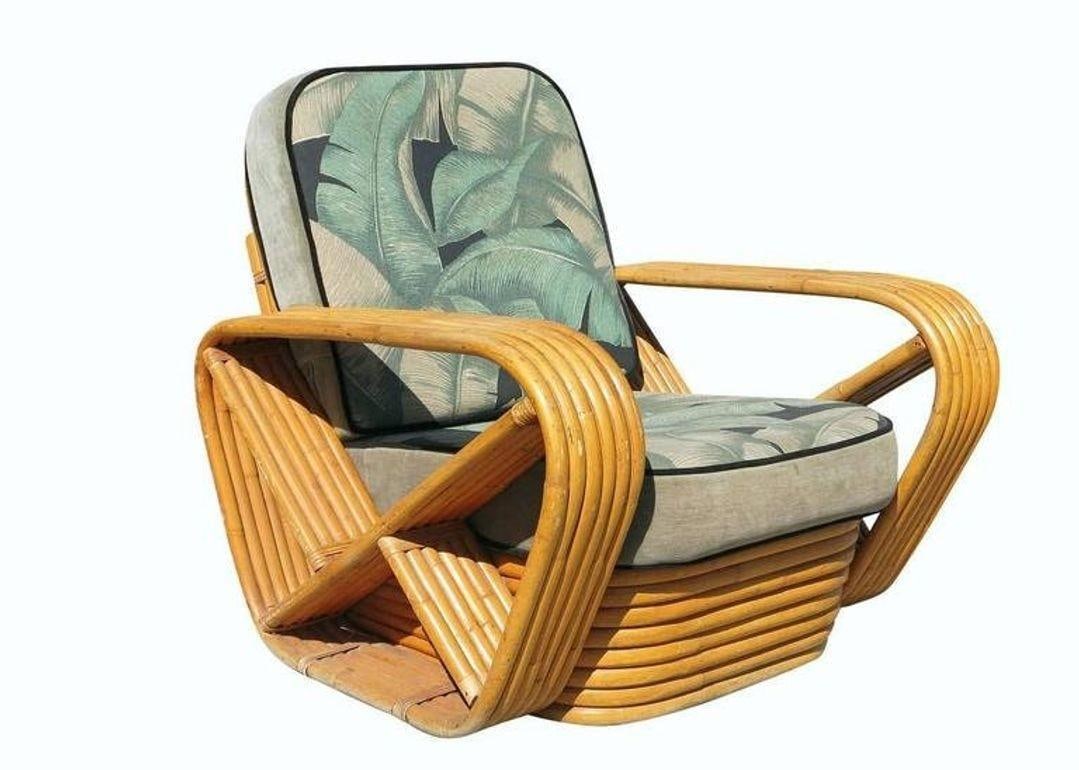 Restored Mid-Century Rattan and Mahogany Living Room Set - 11