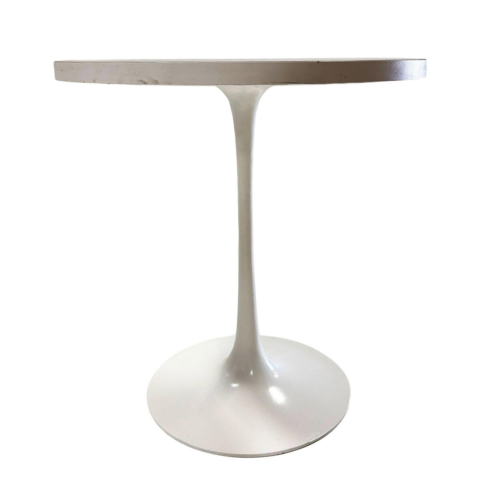 Mid-century Eero Saarinen Style Tulip Formica & Aluminum Side Table for Knoll - 3