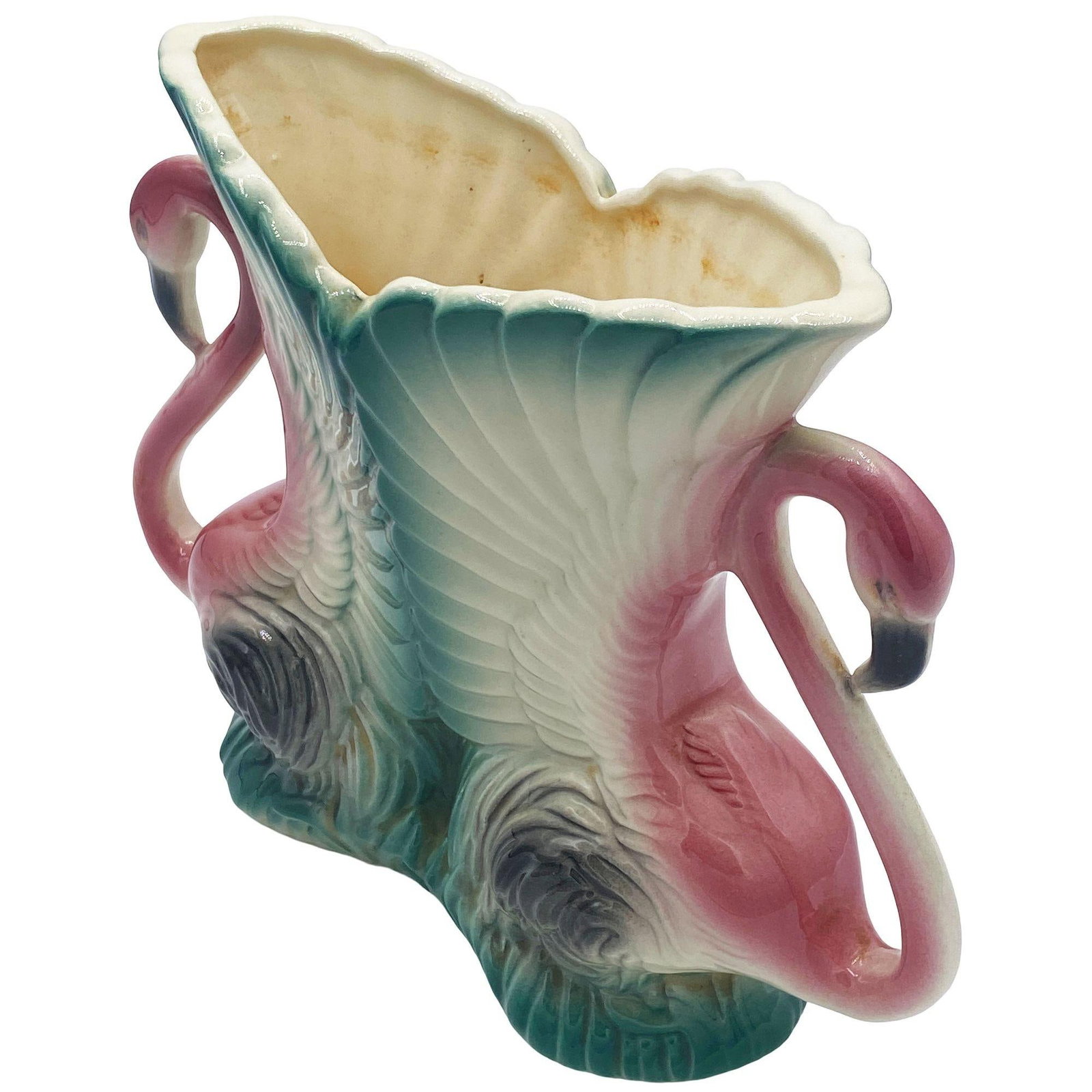 Mid-century Ceramic Flamingo Figurine & Vase Set by Maddux & Leftons - 5