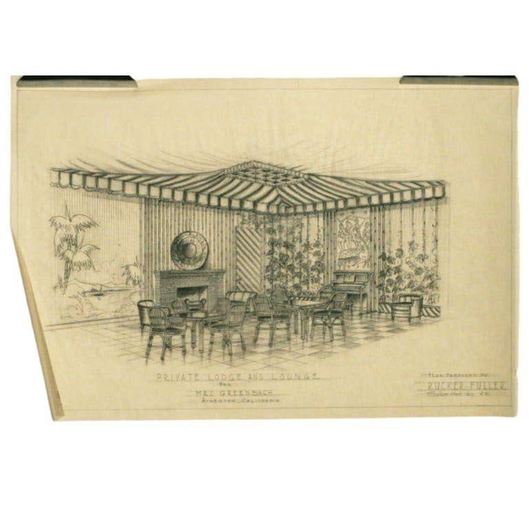 1955 Tropical "Private Lodge & Lounge" Architectural Prepared by Rucker Fuller - 3