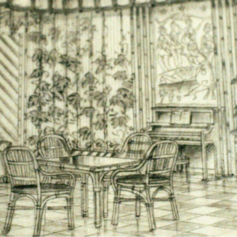 1955 Tropical "Private Lodge & Lounge" Architectural Prepared by Rucker Fuller - 5