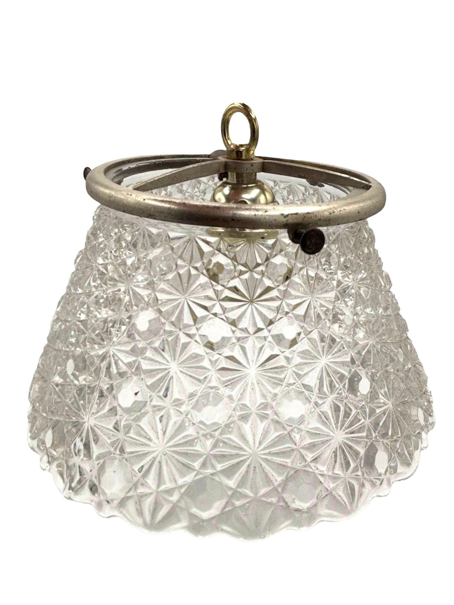 Victorian Daisy and Buttons Pressed Glass Light - 9 Available! - 10