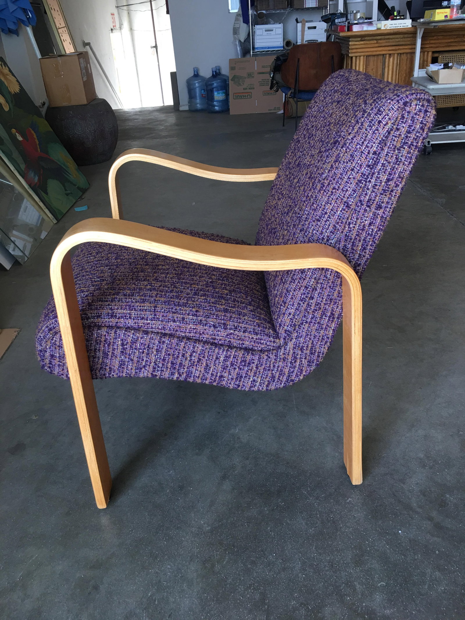 Thonet Bentwood Armchair with Purple Seat - 11