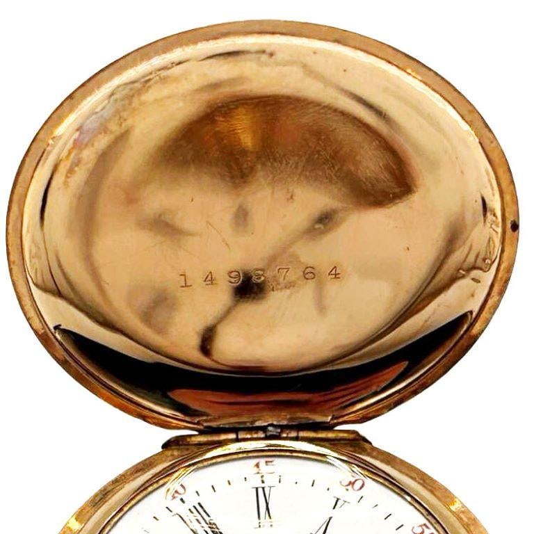 1903 Art Nouveau Portrait Repousse Gold Filled Pocket watch by Waltham - 2